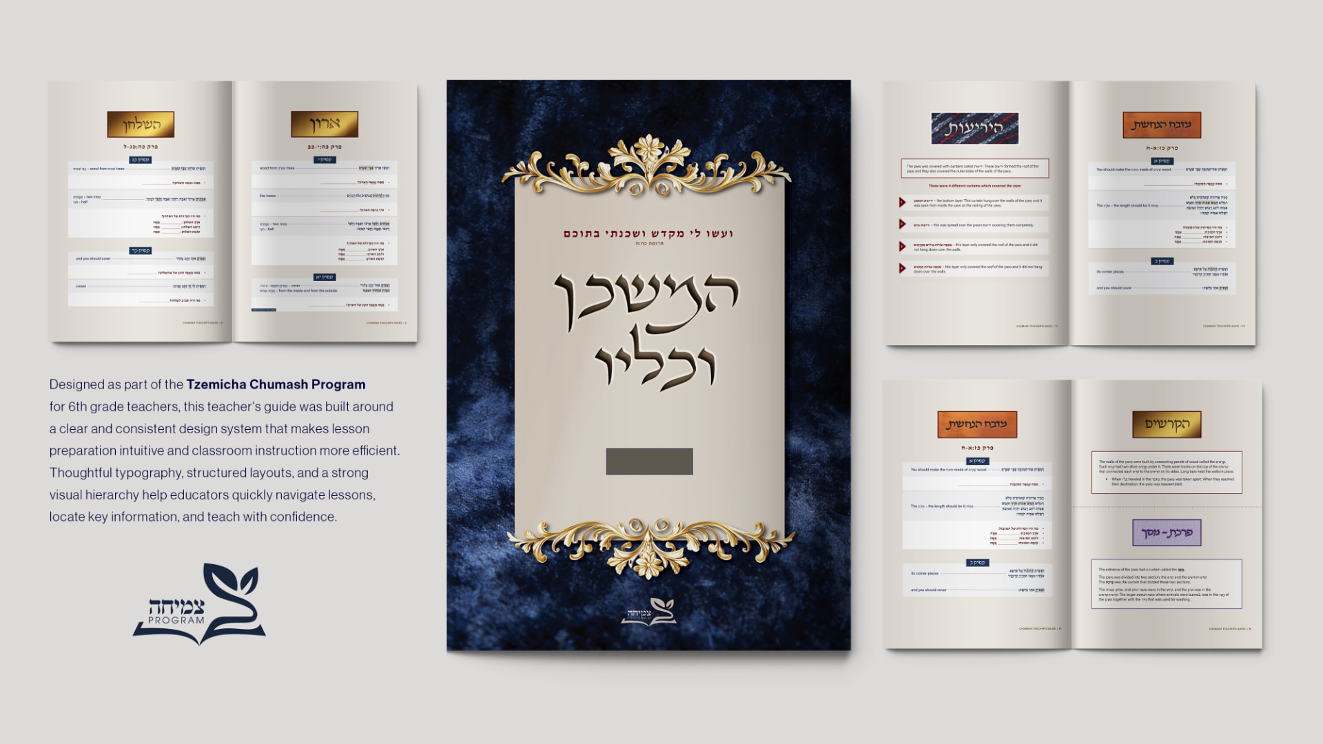 Hamishkan V'Keilav teacher's guide spreads overview