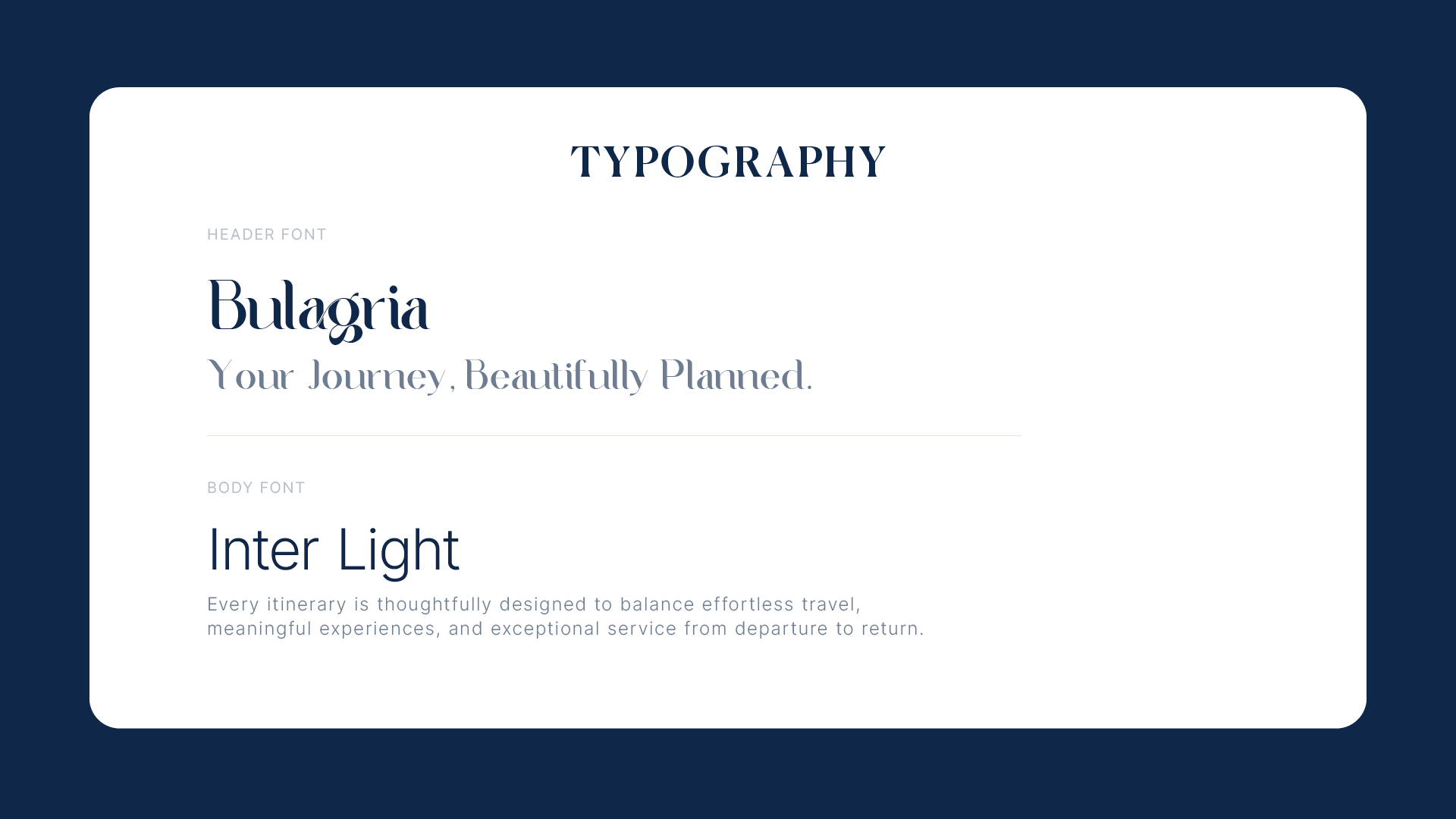 Elkins Travel — typography