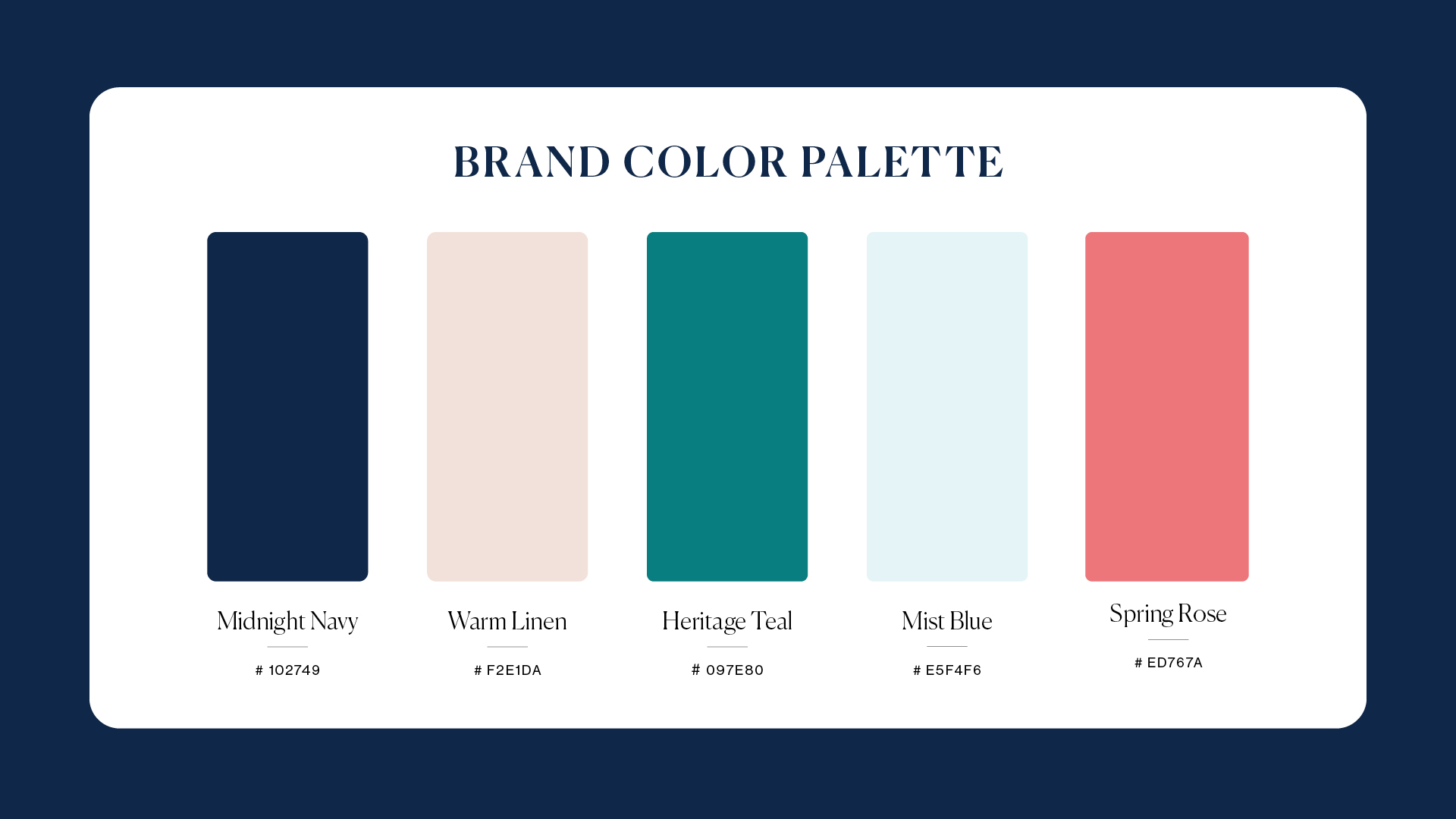 Elkins Travel — brand color palette