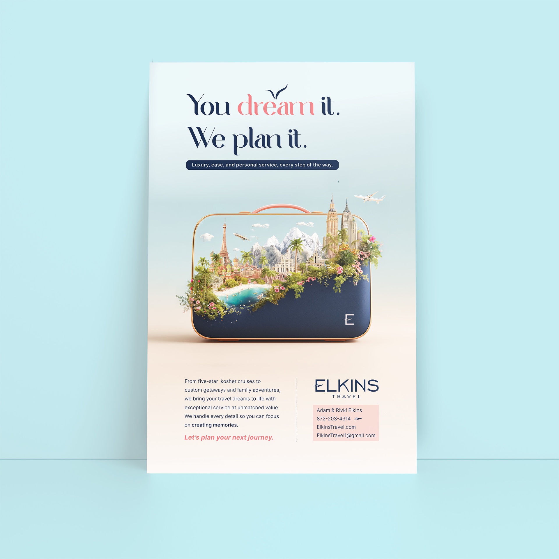 Elkins Travel — print ad