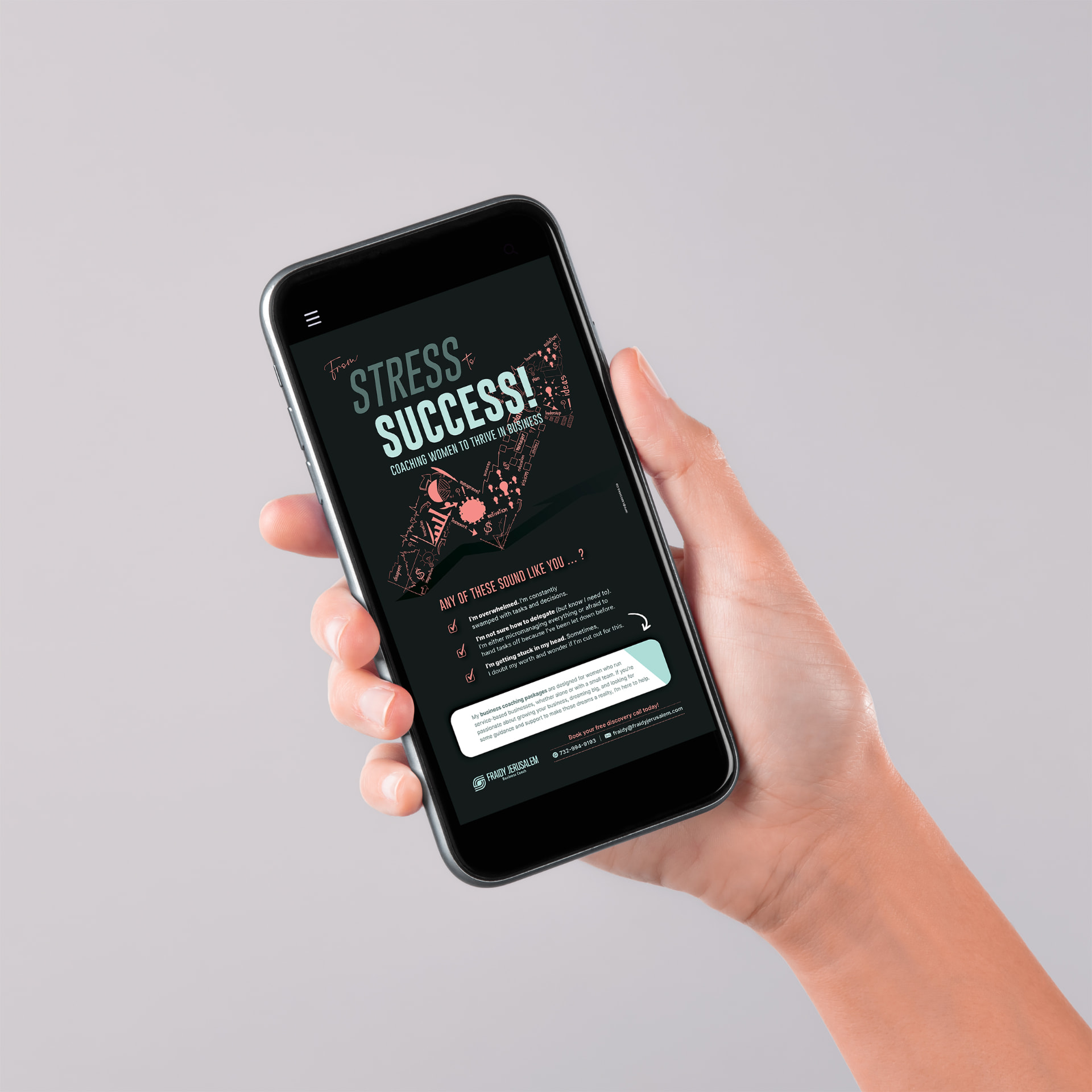 Fraidy Jerusalem — phone mockup